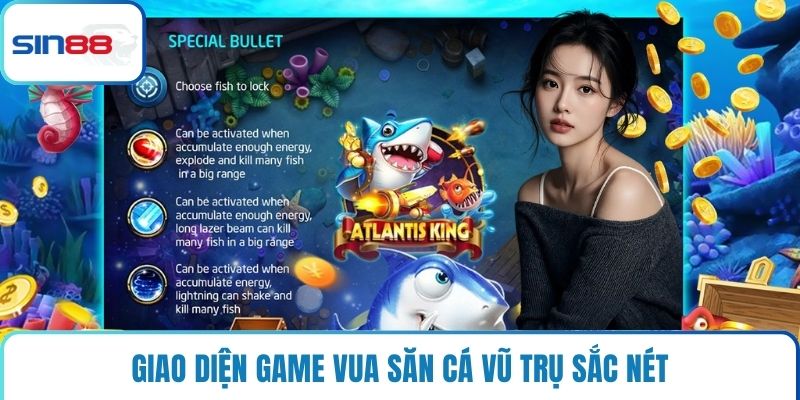 Giao diện game vua săn cá vũ trụ sắc nét